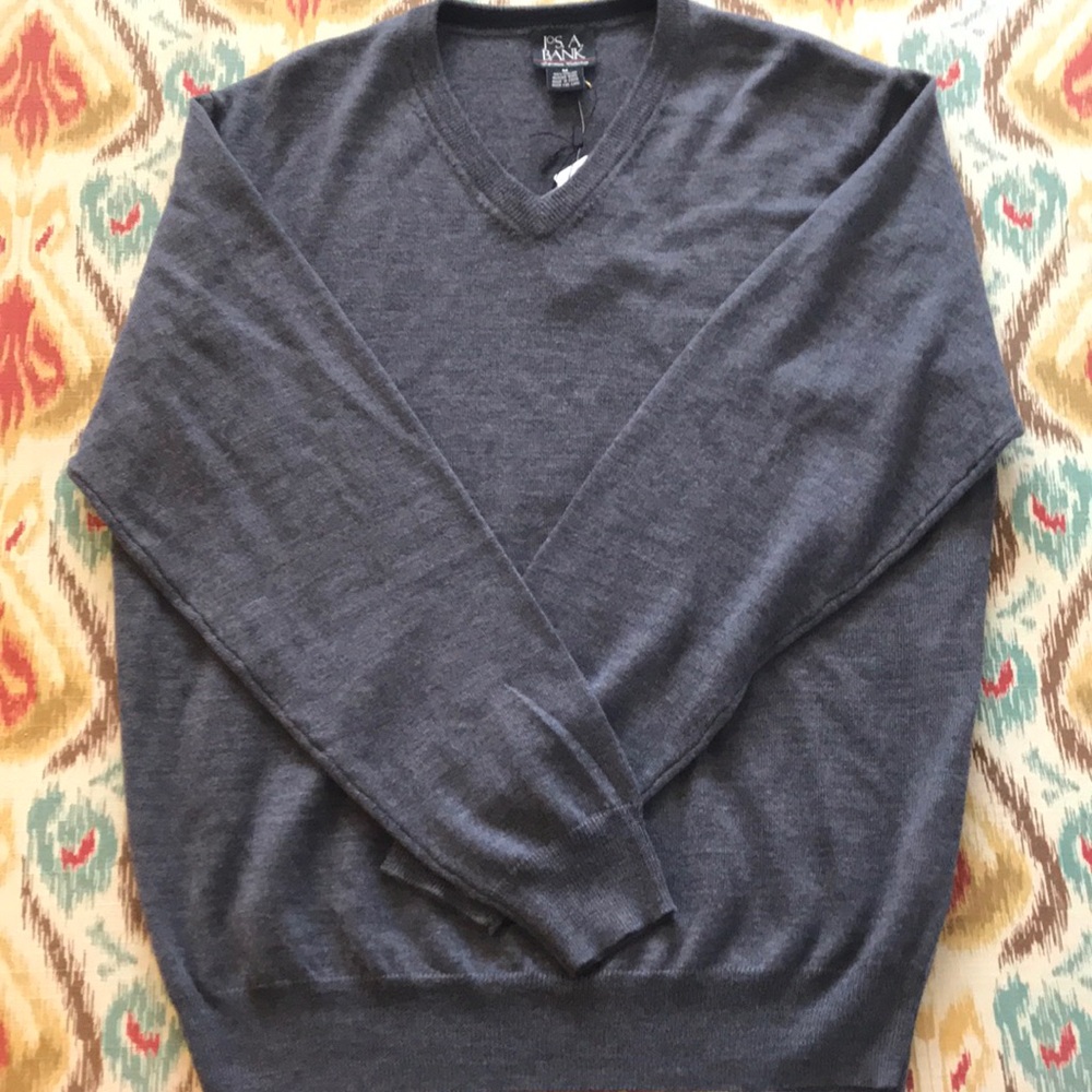 Jos. A. Bank Signature Merino Sweater (charcoal)